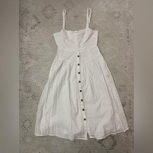 ASOS White Midi Sundress (Size US 6)